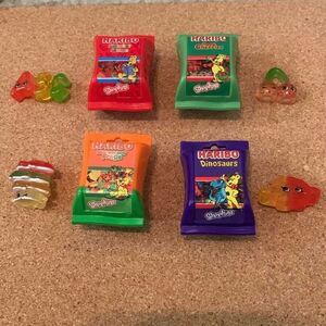 Shopkins Mini Brands Lot 1 Rare Haribo Gummies-ABC, Cherries, Frogs Dinosaur-
